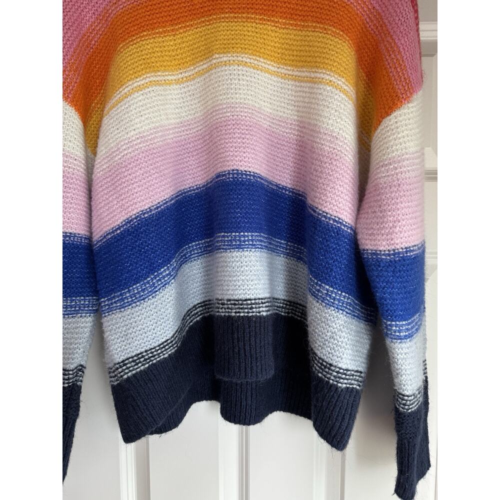 Old Navy Women’s Colorful Sweater Size L Oversized Comfy Crewneck Rainbow - Picture 5 of 12